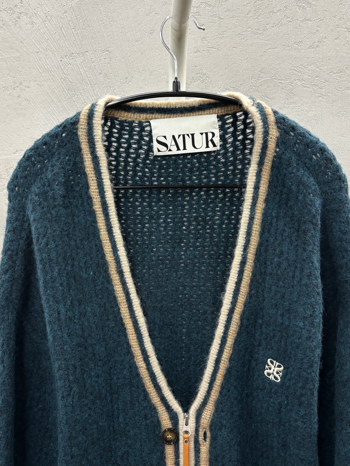 SATUR 그린 브이넥 가디건 XL 상품이미지2