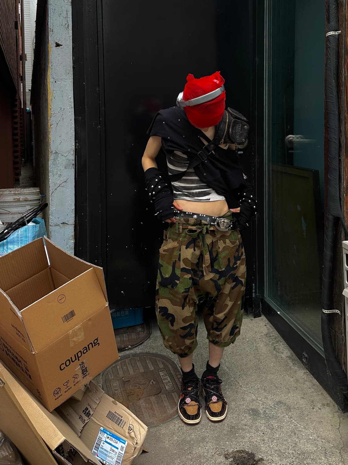 카모 드랍 크라치 배기 팬츠 상품이미지4