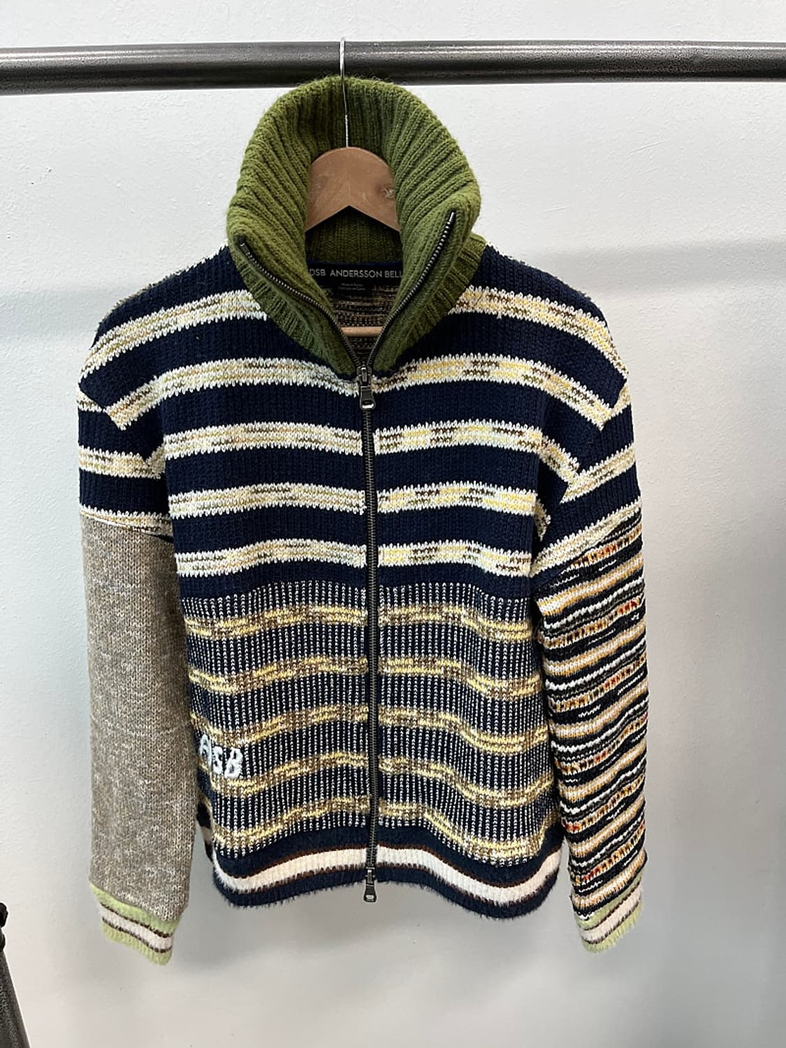 95) 앤더슨벨 패치워크 니트집업  상품이미지5