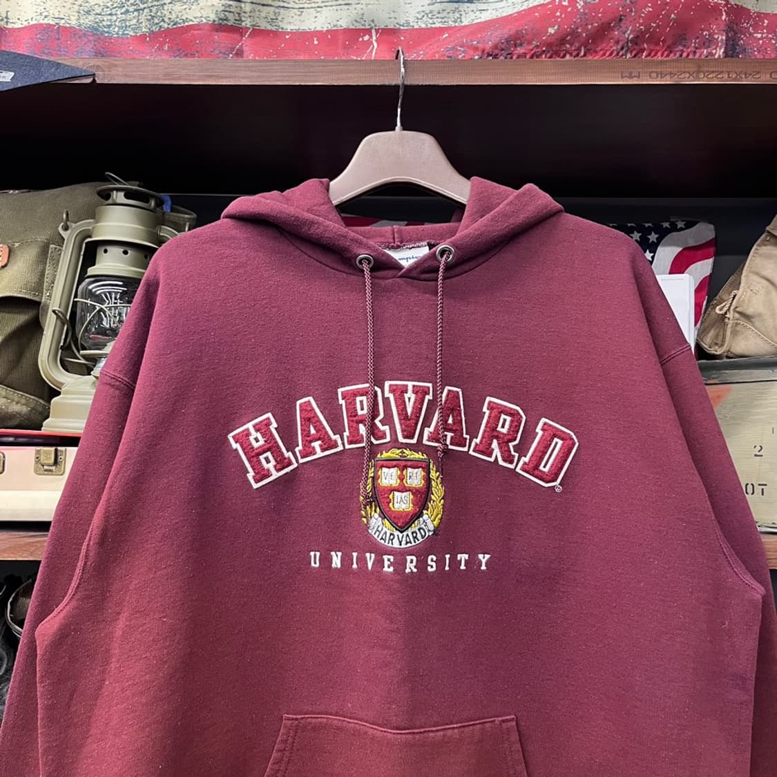 챔피온 하버드 유니버시티 후드 후디 아이비 리그 버건디 상품이미지3