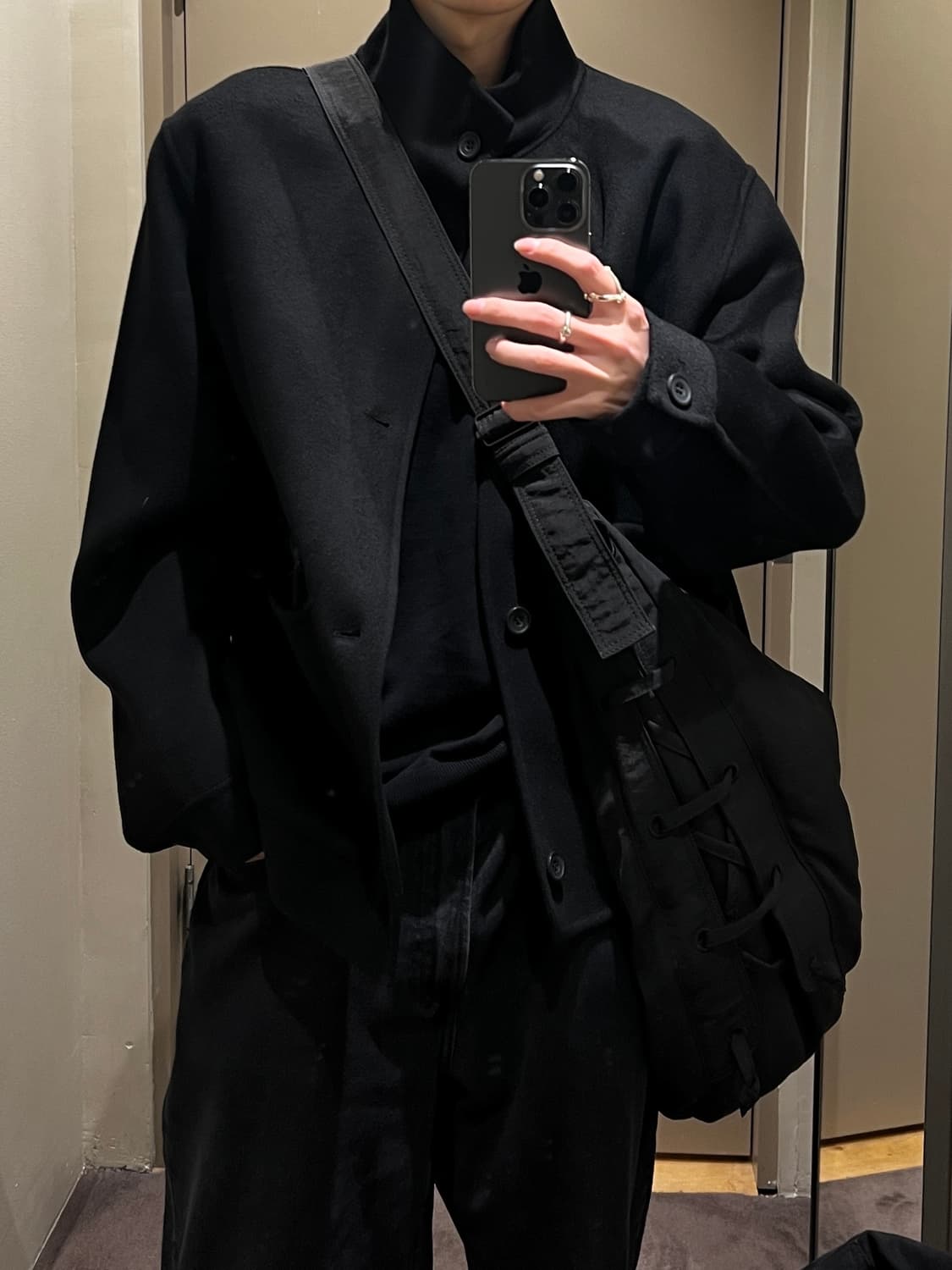 [M] cos 울 하프 코트 상품이미지1