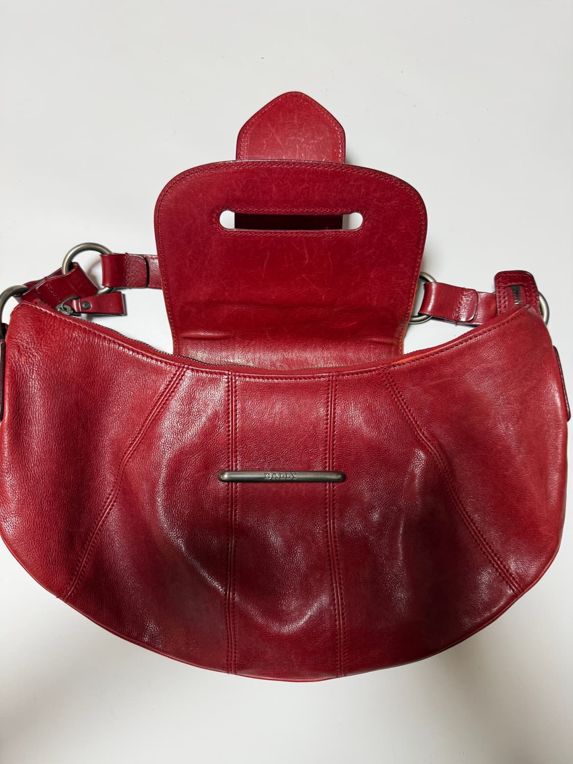 발리 레더 바게트 숄더백 상품이미지9