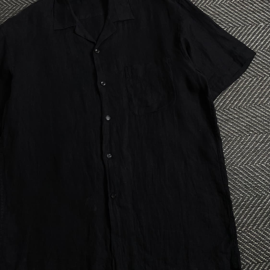 90s 입생로랑 아카이브 자수로고 린넨 셔츠y 3848 상품이미지3