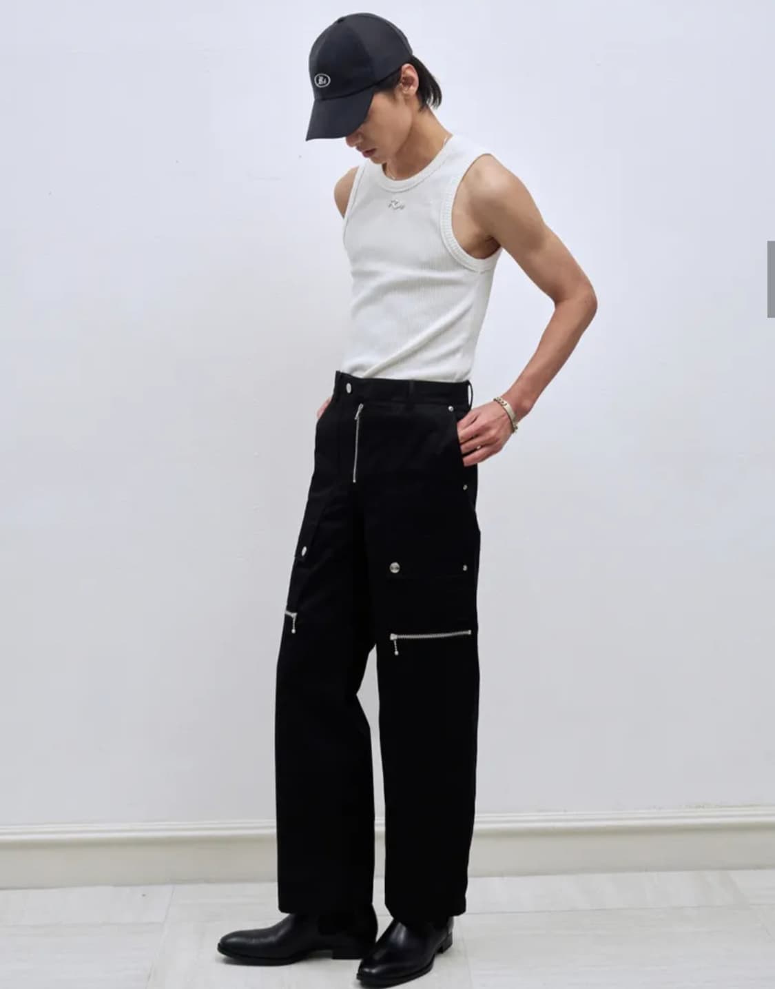 알포 R-0019 UTILITY-ZIP CARGO PANTS(BLACK) 상품이미지3