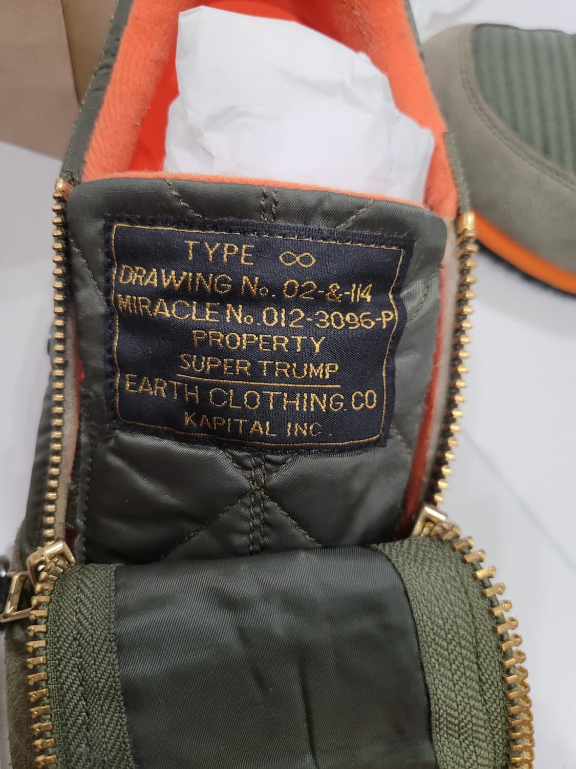 4 사이즈 캐피탈 KAPITAL  MA-1 카키  상품이미지5