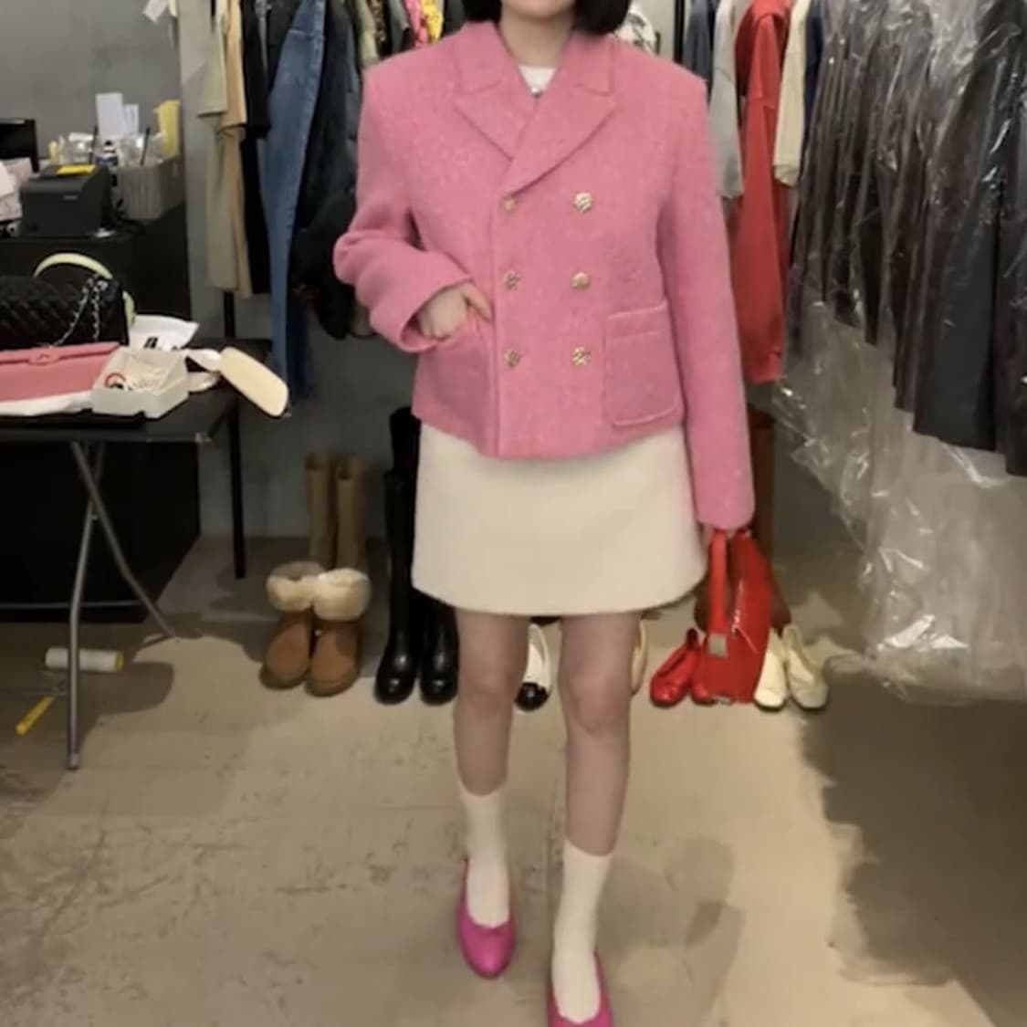 헬더 핑크 부클자켓 상품이미지6