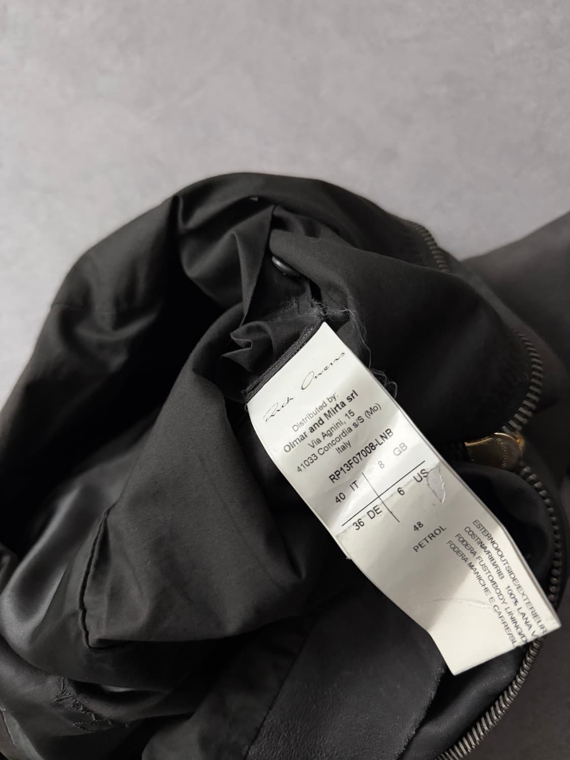 릭오웬스 하이넥 램스킨 자켓 상품이미지7