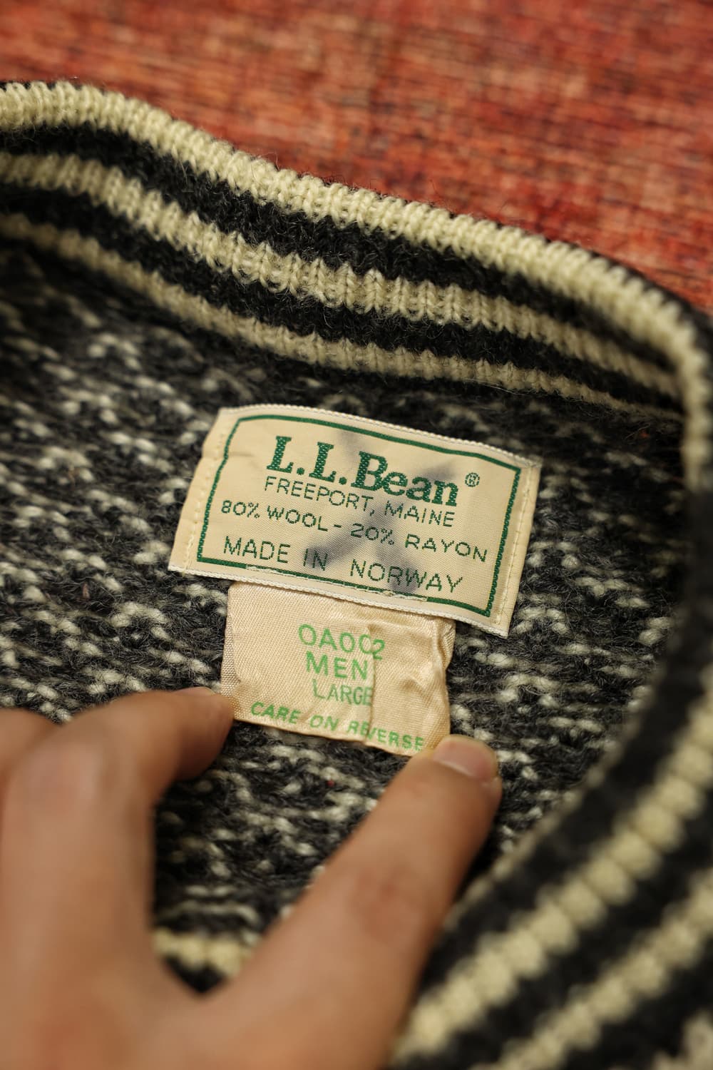90s 빈티지 엘엘빈 버드아이 스웨터 판매 상품이미지7