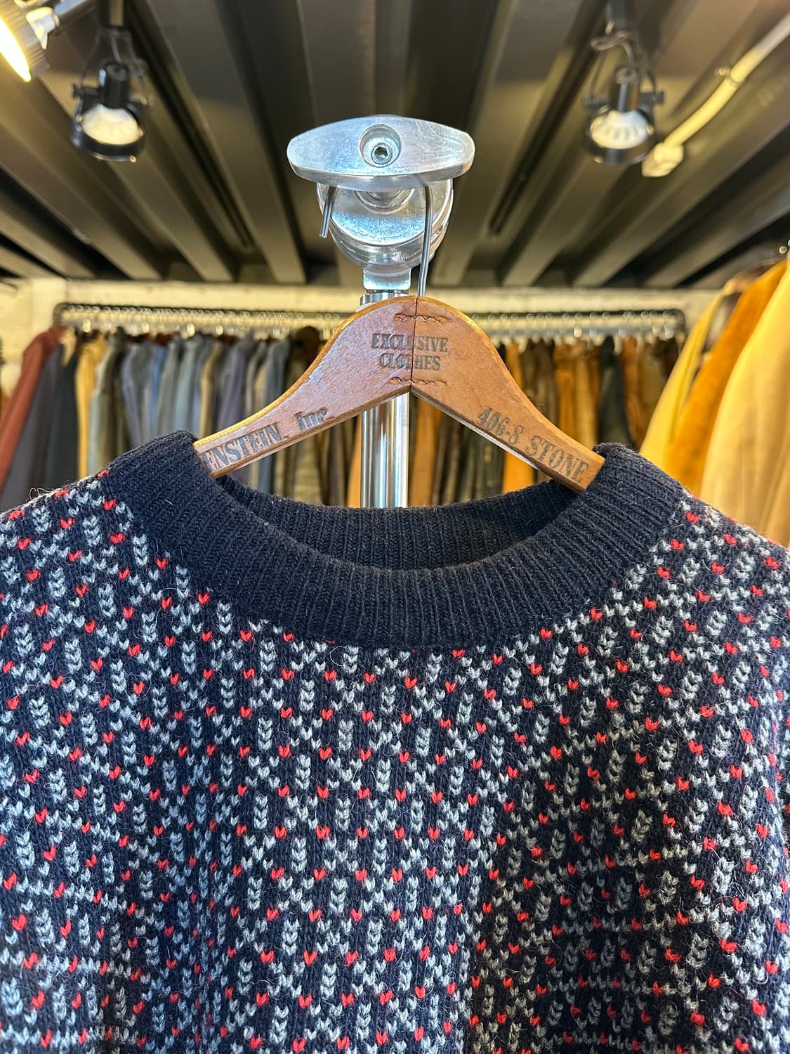 QRE 노르웨이 헤비 울 버드아이 스웨터 니트 상품이미지3