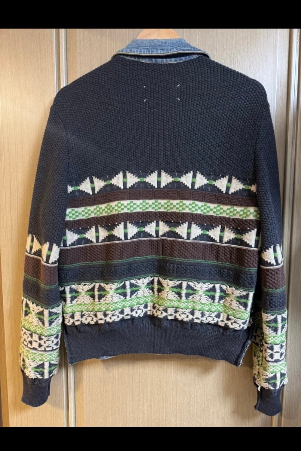 급매 50할인)메종 마르지엘라 니트 믹스 데님 자켓 상품이미지2