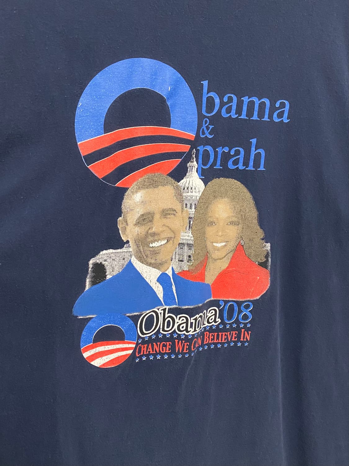 00s VTG 'OBAMA & OPRAH' t-shirt 오바마 티셔츠 상품이미지3