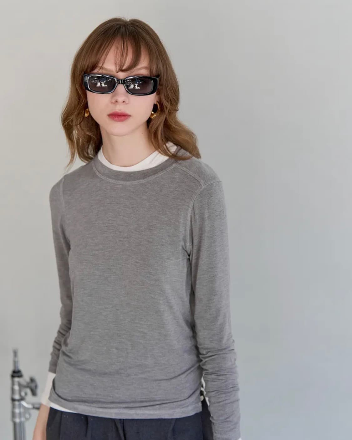 [S] 제너럴아이디어 소프트 베이직 롱 슬리브 티 상품이미지3