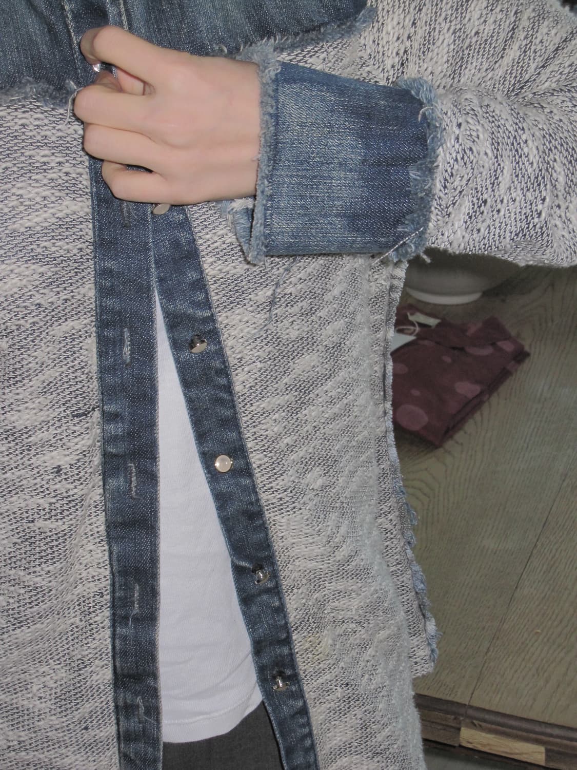 이태리 데님 디테일 셔츠 상품이미지6