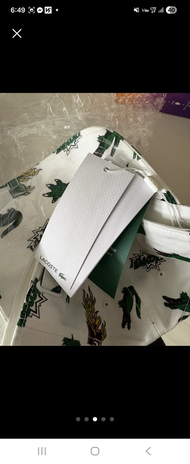 라코스테 악어 패턴 볼캡 새상품 상품이미지3