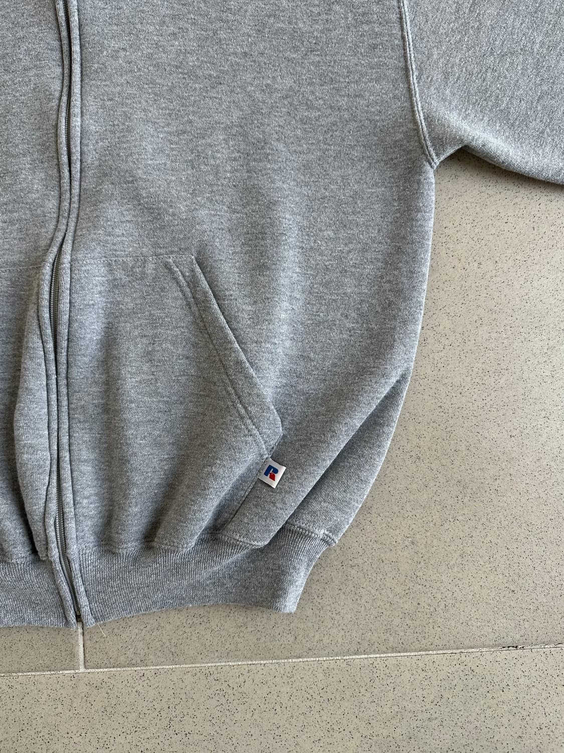 90s 빈티지 러셀 후드집업 그레이 M 상품이미지3