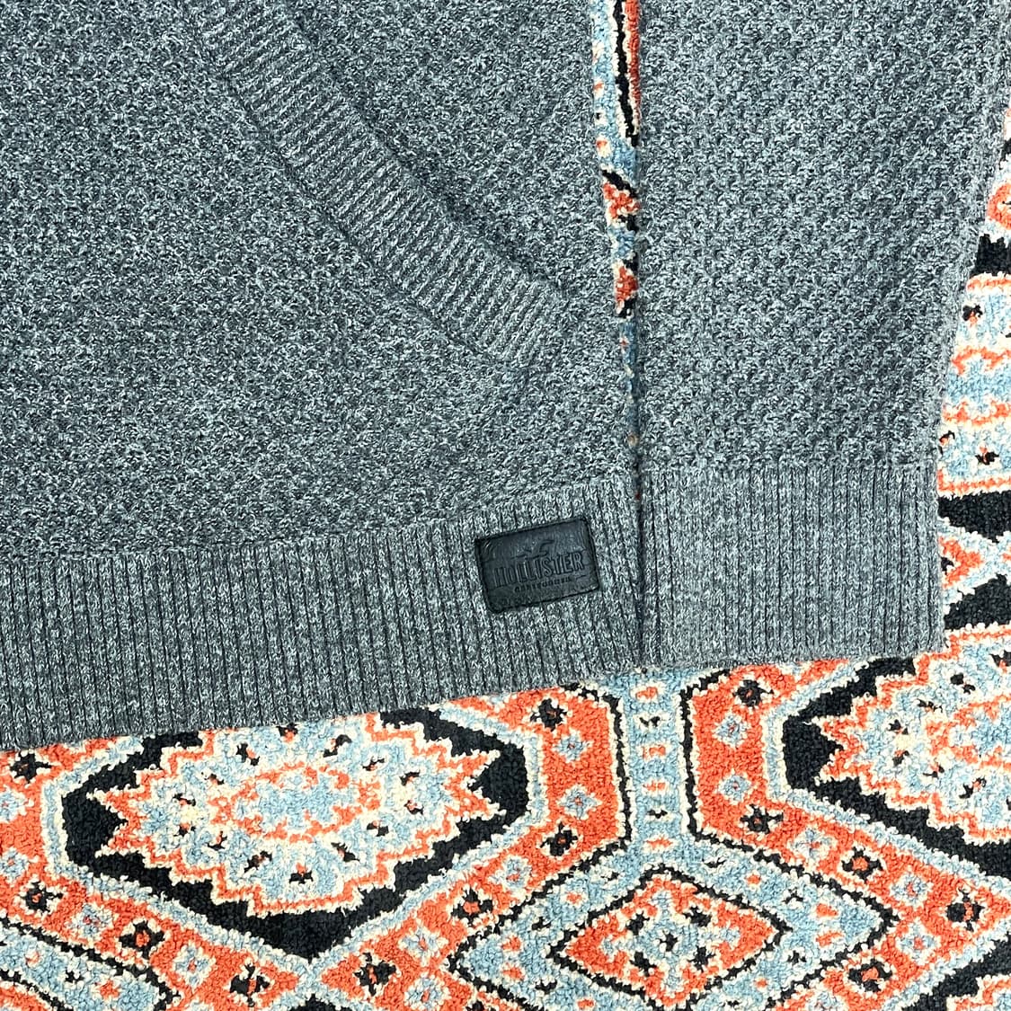 홀리스터 차콜 그레이 코튼 숄카라 니트 가디건 남성M 상품이미지4