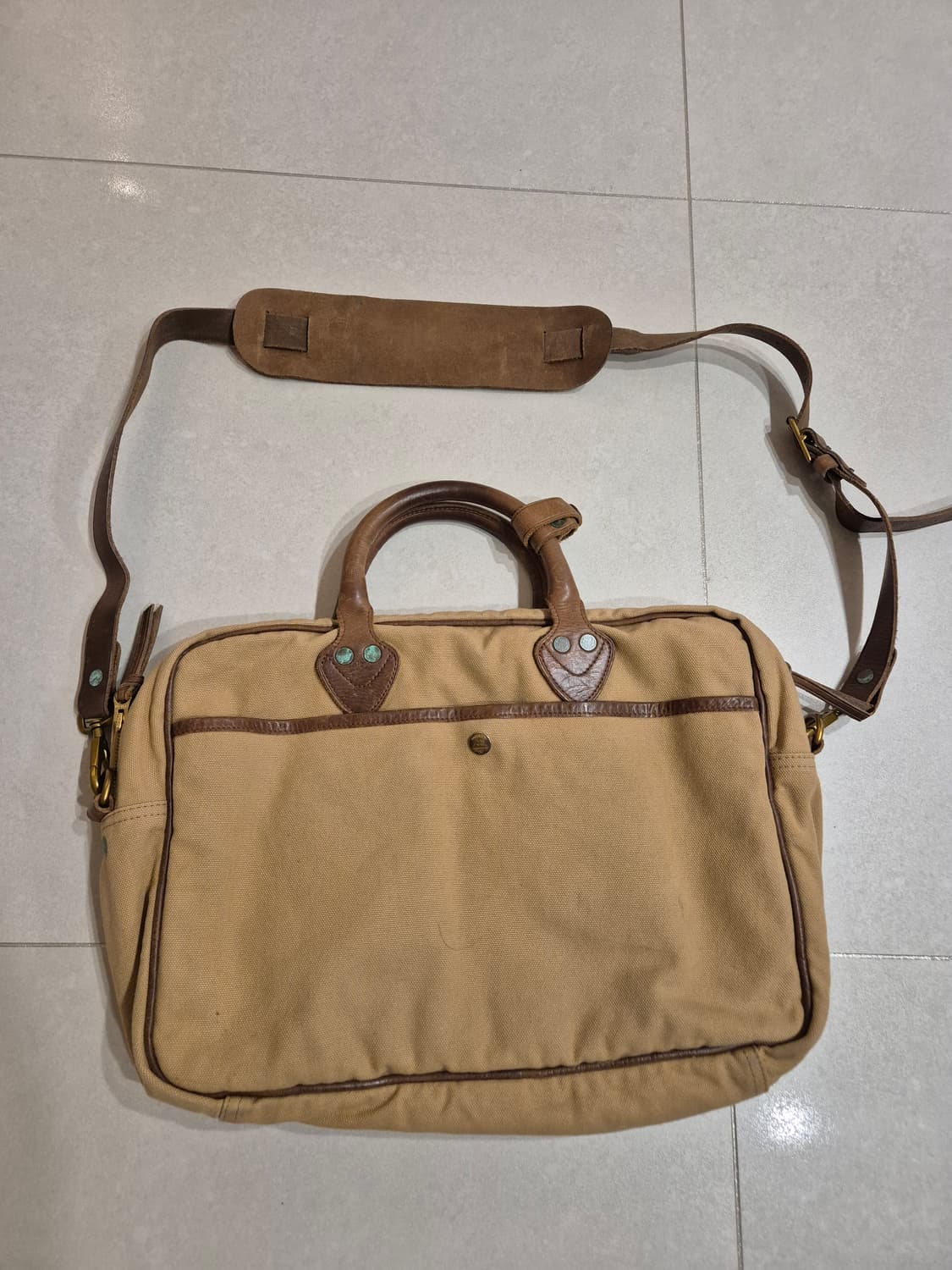 RRL 레더트림 캔버스 브리프케이스 상품이미지3