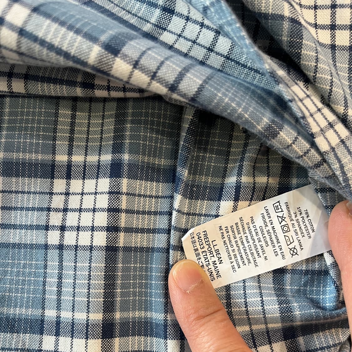 LLBean 블루체크 샤츠 상품이미지5
