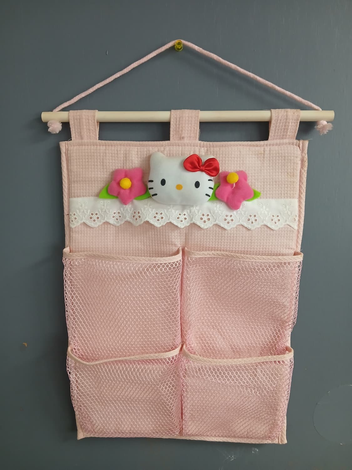 고전 빈티지  핑크 헬로키티 월 포켓 상품이미지1