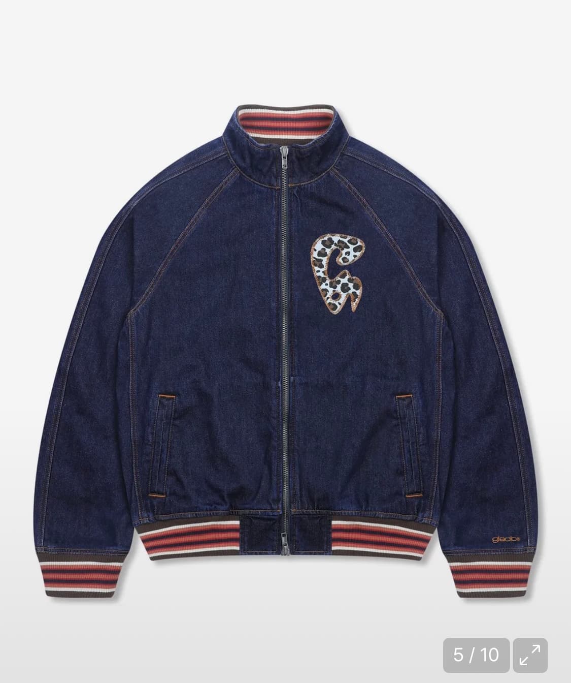 글랙 GJ105 컬러립 데님 블루종 자켓 (INDIGO) 상품이미지1