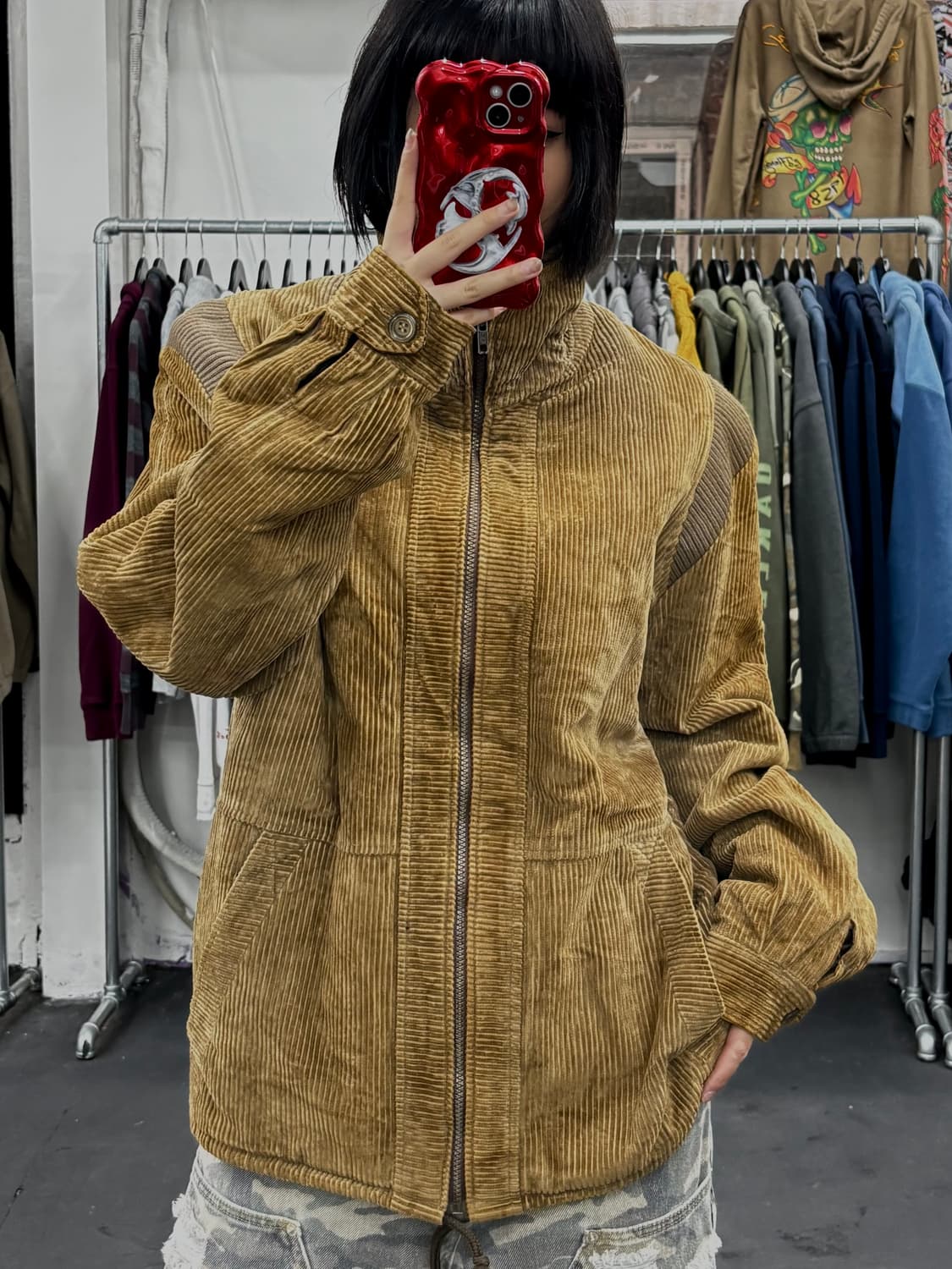 VTG 코듀로이 쉐르파 집업 자켓 상품이미지4