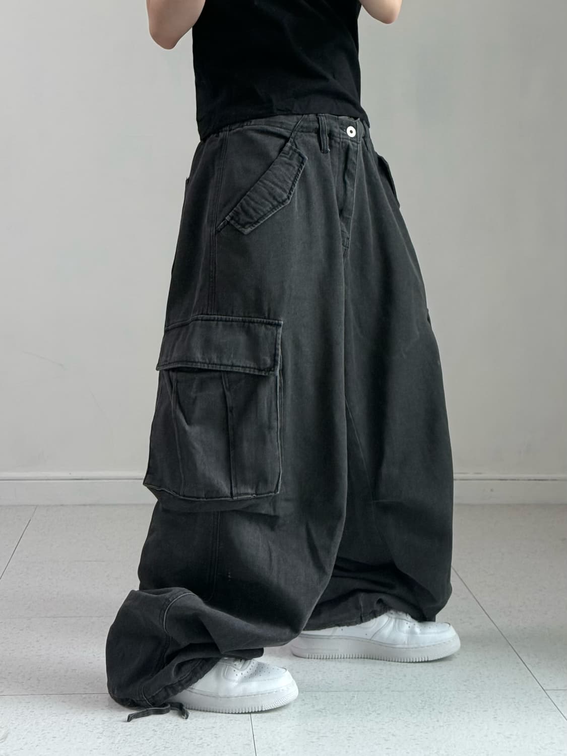 빅유니온 흑청 카고팬츠 상품이미지2