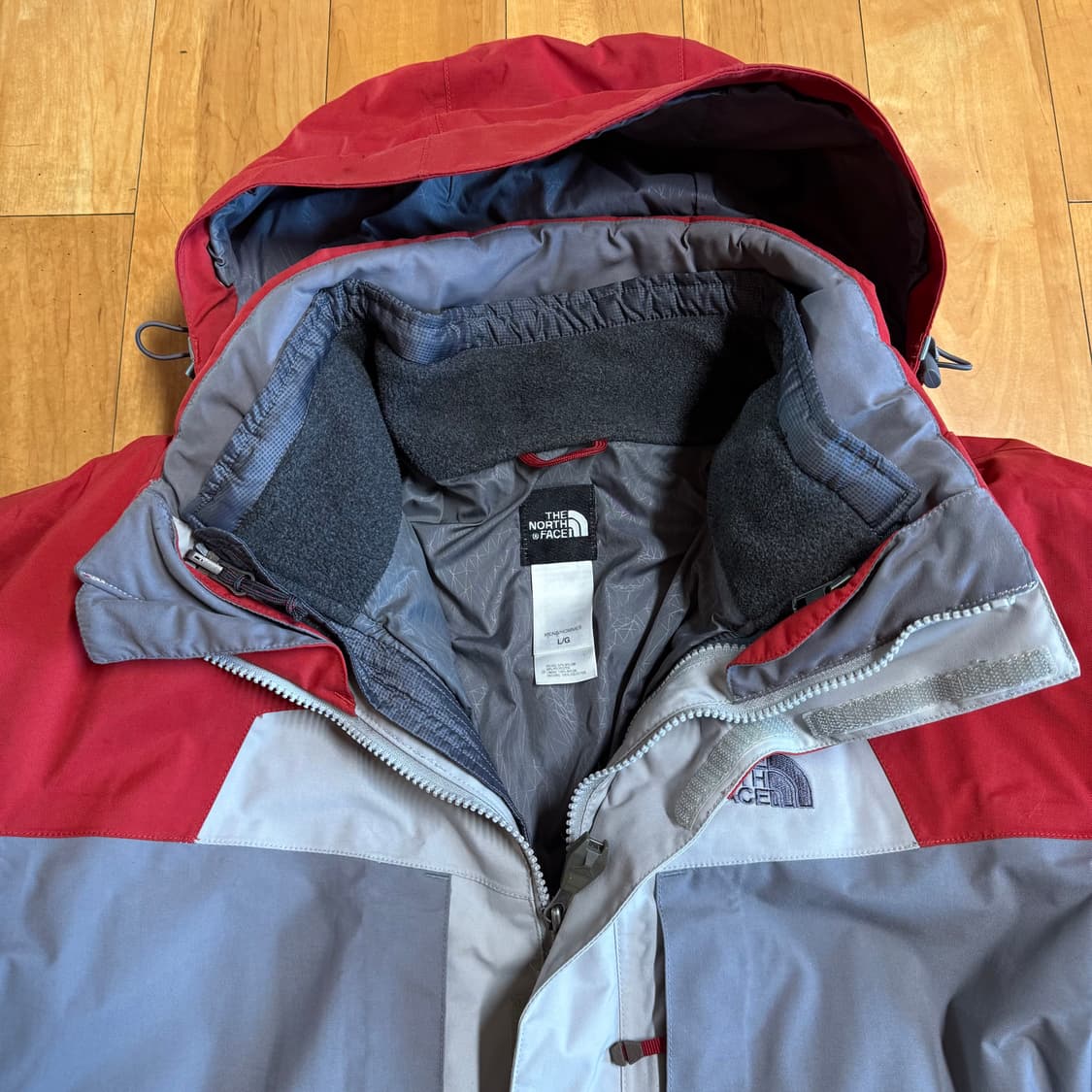 노스페이스 하이벤트 스키 자켓 레드/그레이 US L 상품이미지2