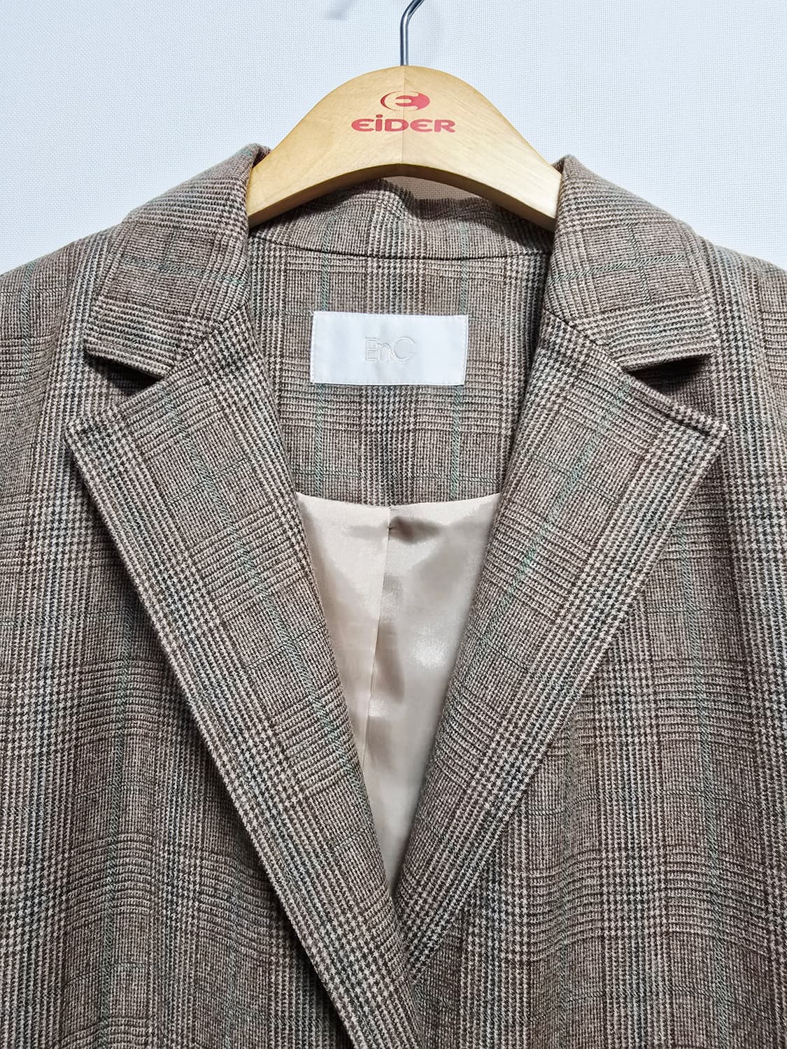 ENC 체크 패턴 자켓 브라운 상품이미지2