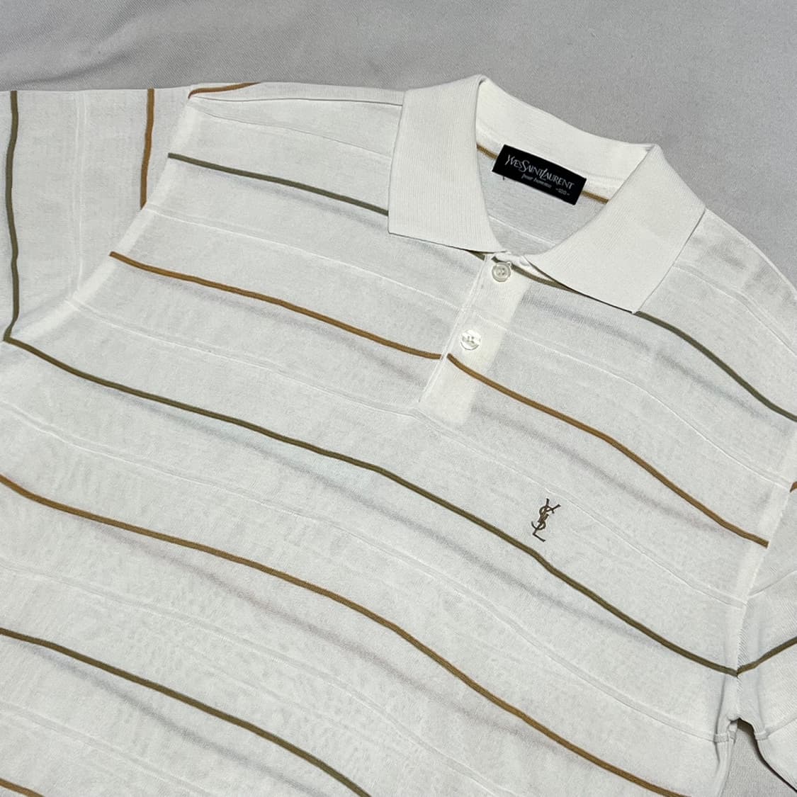 100 입생로랑 스트라이프 카라 티셔츠 상품이미지1