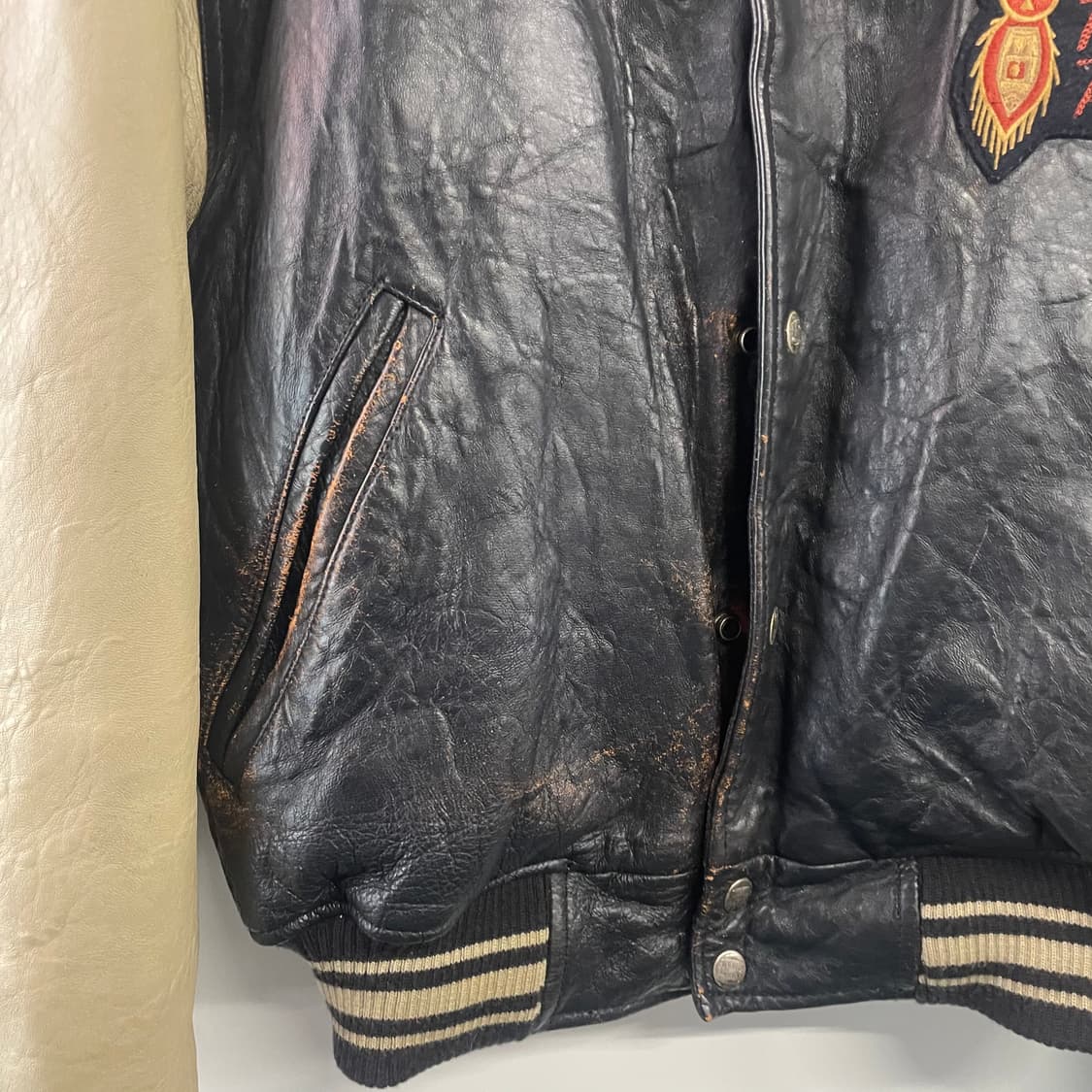 90s 아비렉스 가죽 바시티자켓 상품이미지6