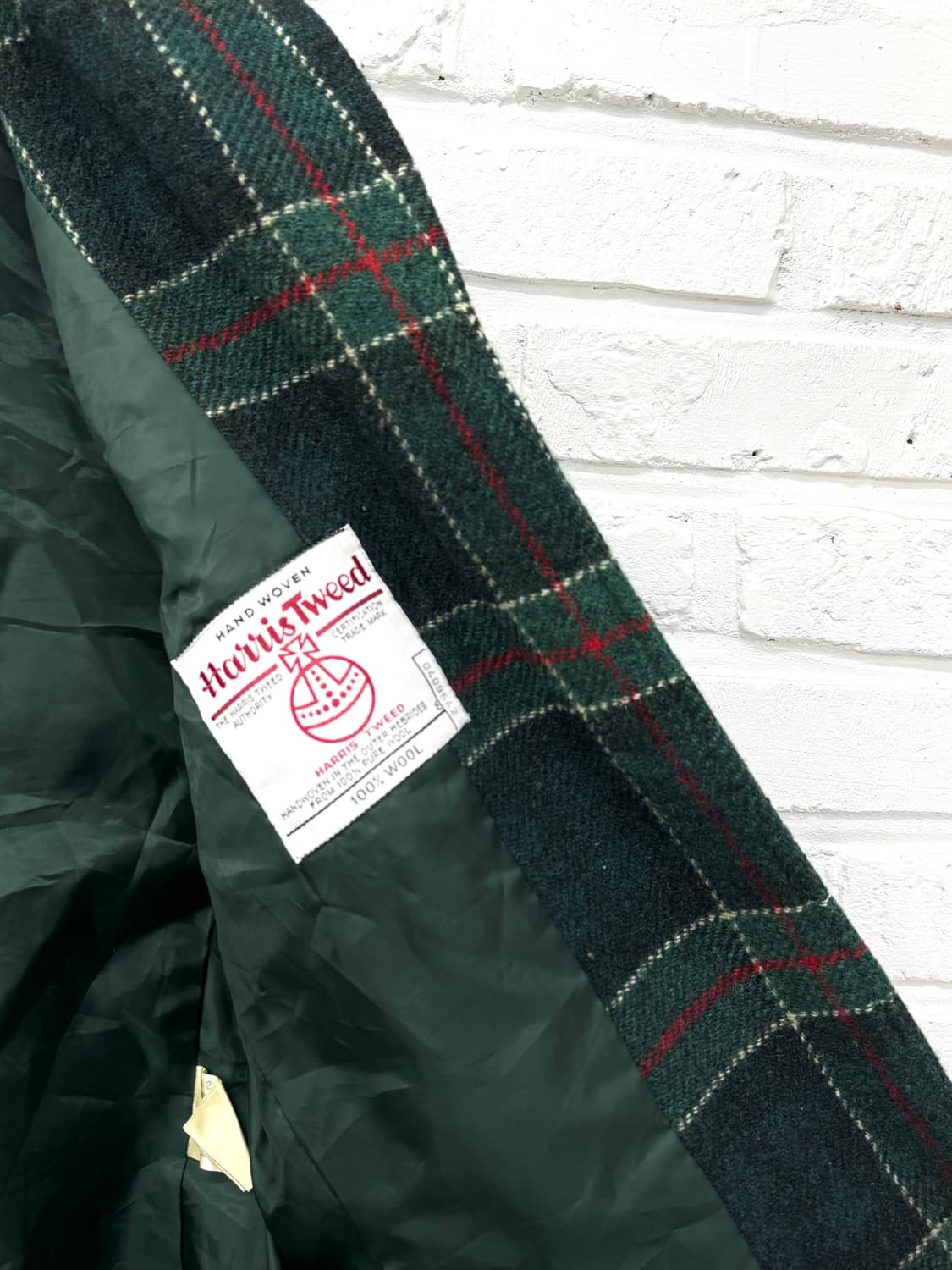 해리스트위드 그린 체크 모자켓 상품이미지4