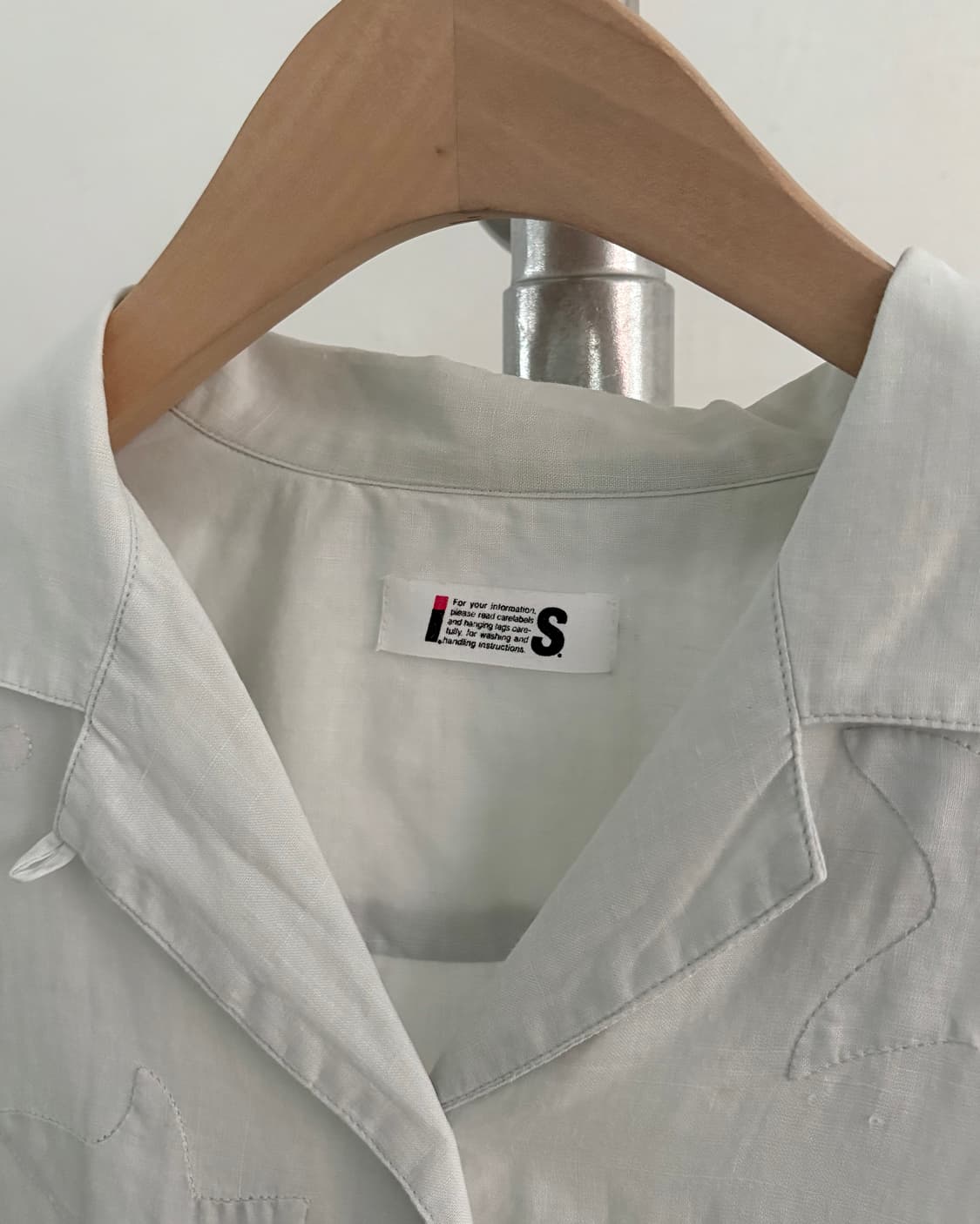 Issey Miyake I.S. 90's 린넨 자수 블라우스 셔츠 상품이미지5