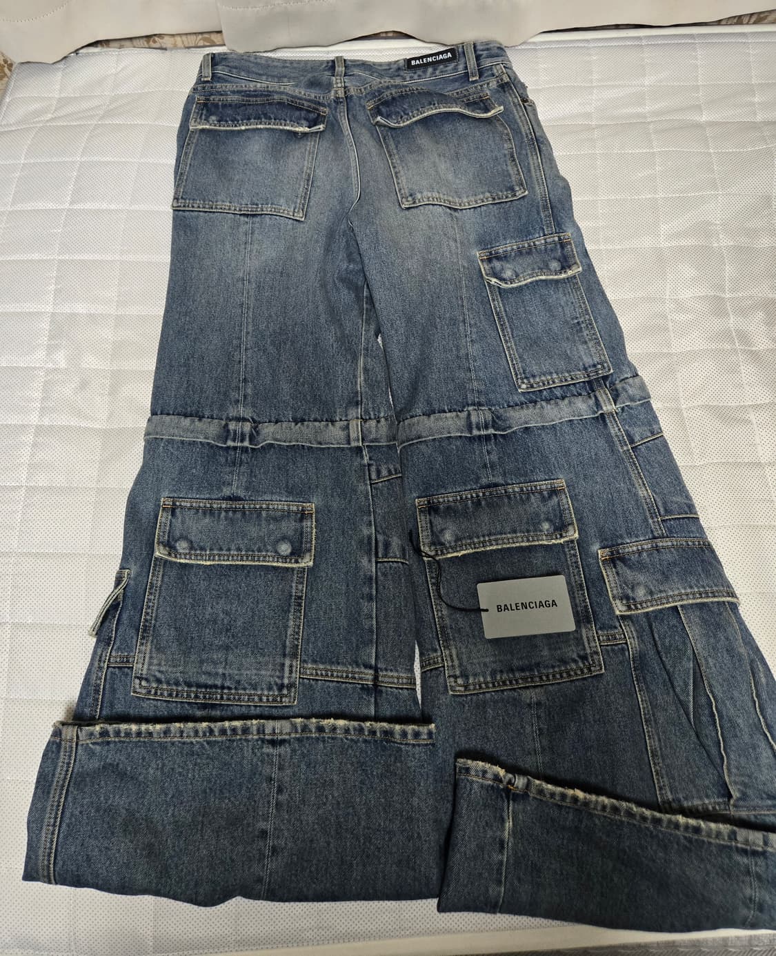 발렌시아가 플레어 카고 데님 팬츠 블루 상품이미지8