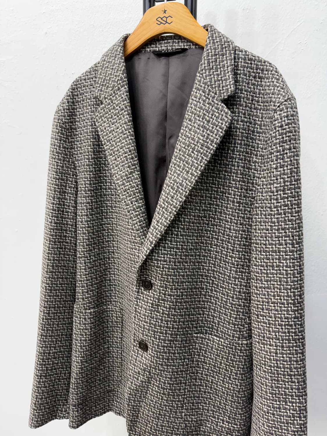 정품) TIME 타임옴므 24ss 헤링본 더블 브레스티드 자켓 100 상품이미지3