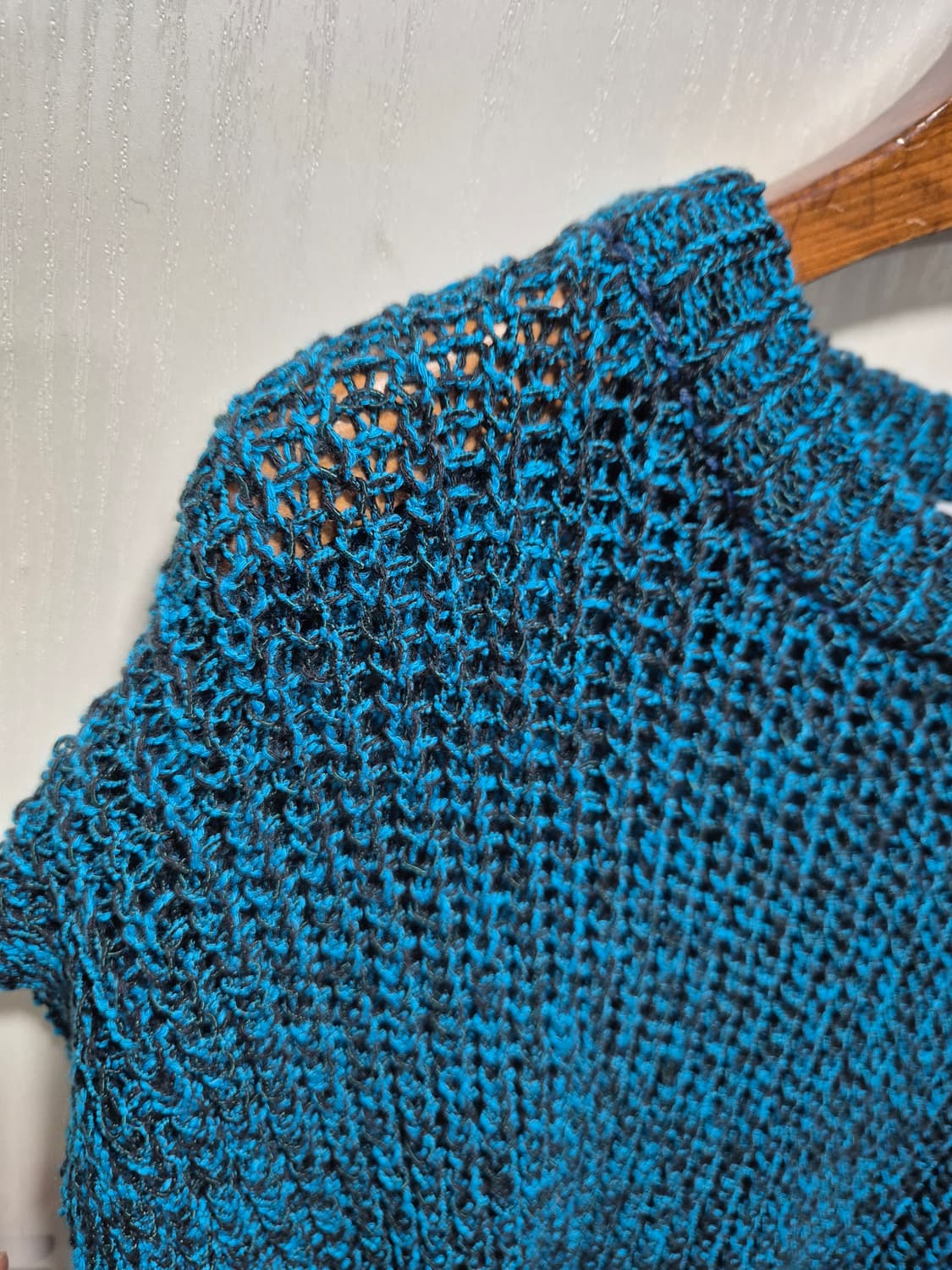 (세일)(새상품)NUAKLE 블루 여름니트 베스트 상품이미지5