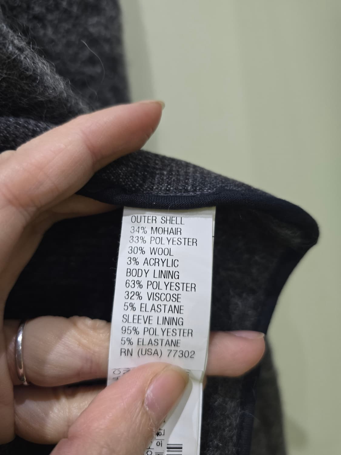 자라 남성 울 더블 버튼 회색 코트 상품이미지7