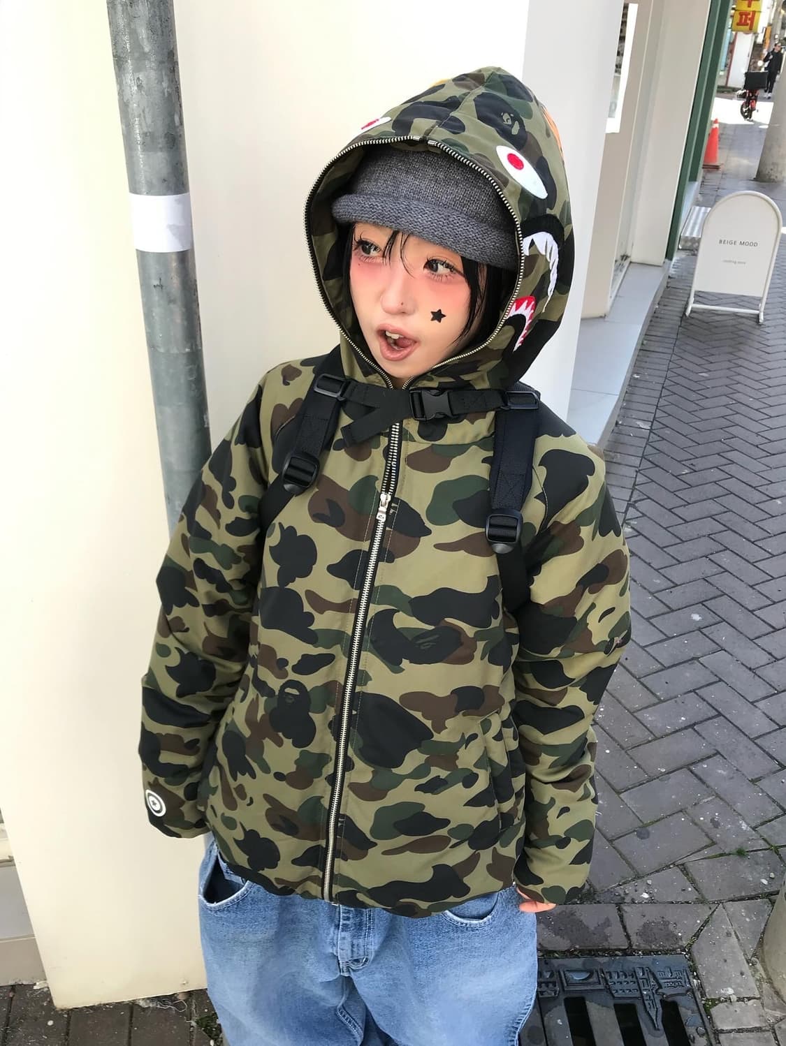 Bape shark Camouflage Padded jk 상품이미지6