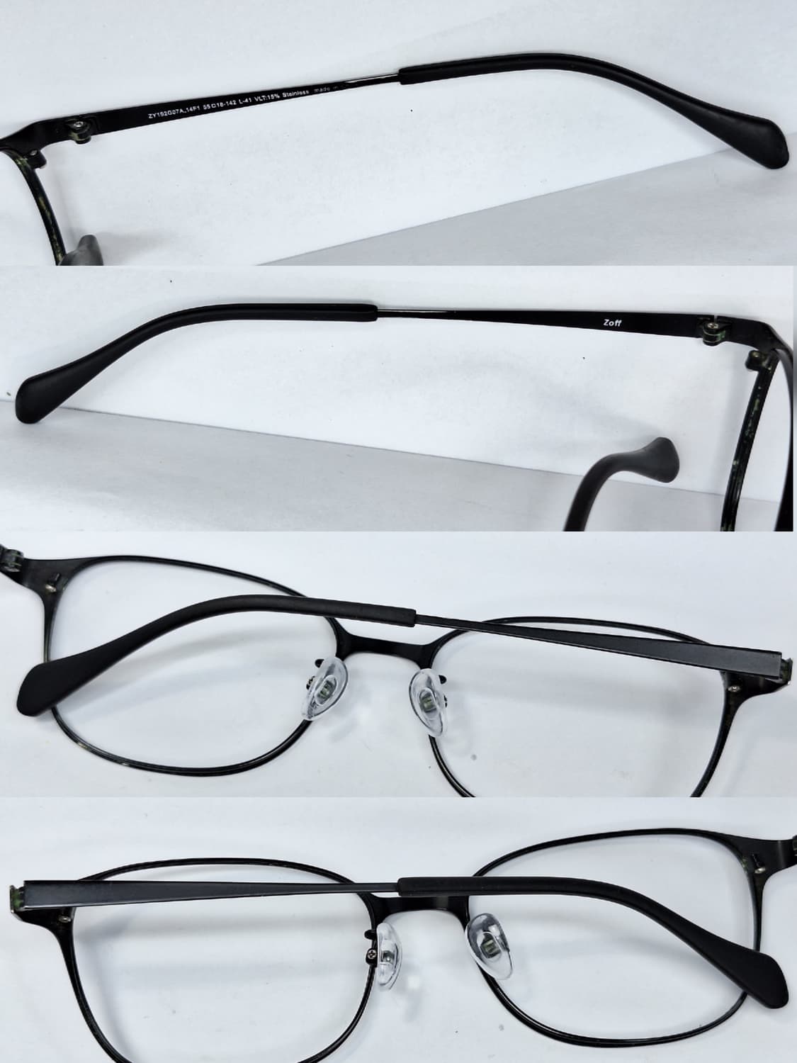 Zoff ZY192G07A 블랙 스테인리스 웰링턴 안경 안경테/빈티지 상품이미지9