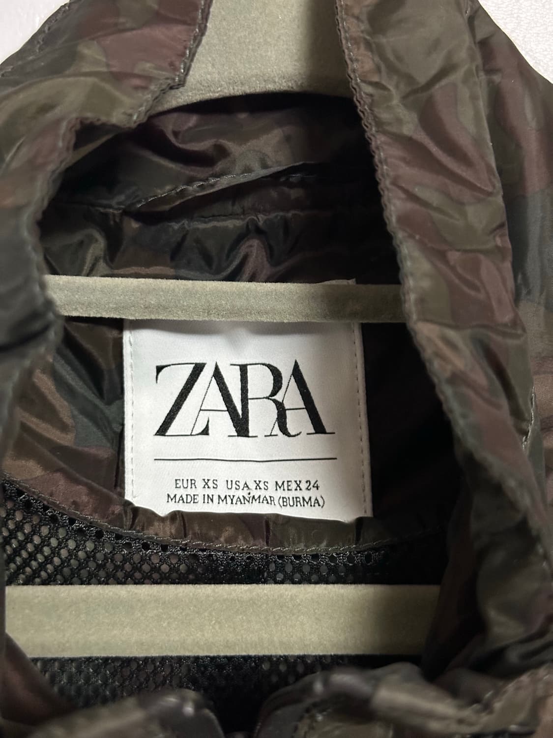 자라 카모플라주 나일론 롱 자켓 상품이미지6