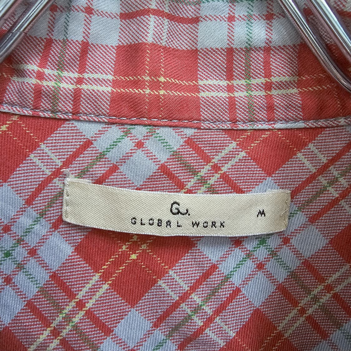 GLOBAL WORK 빈티지 레드 이중면 체크셔츠  상품이미지10