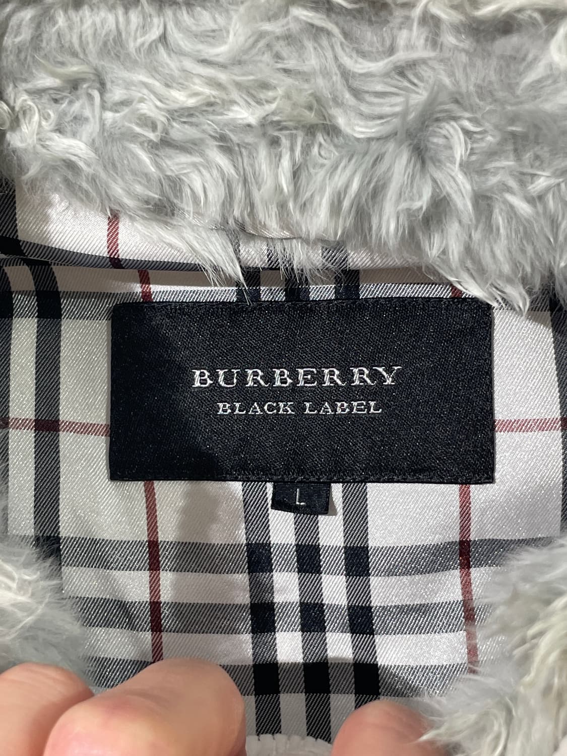 버버리 블랙라벨 오프 화이트 마이크로 기마로고 코듀로이 자켓 상품이미지7