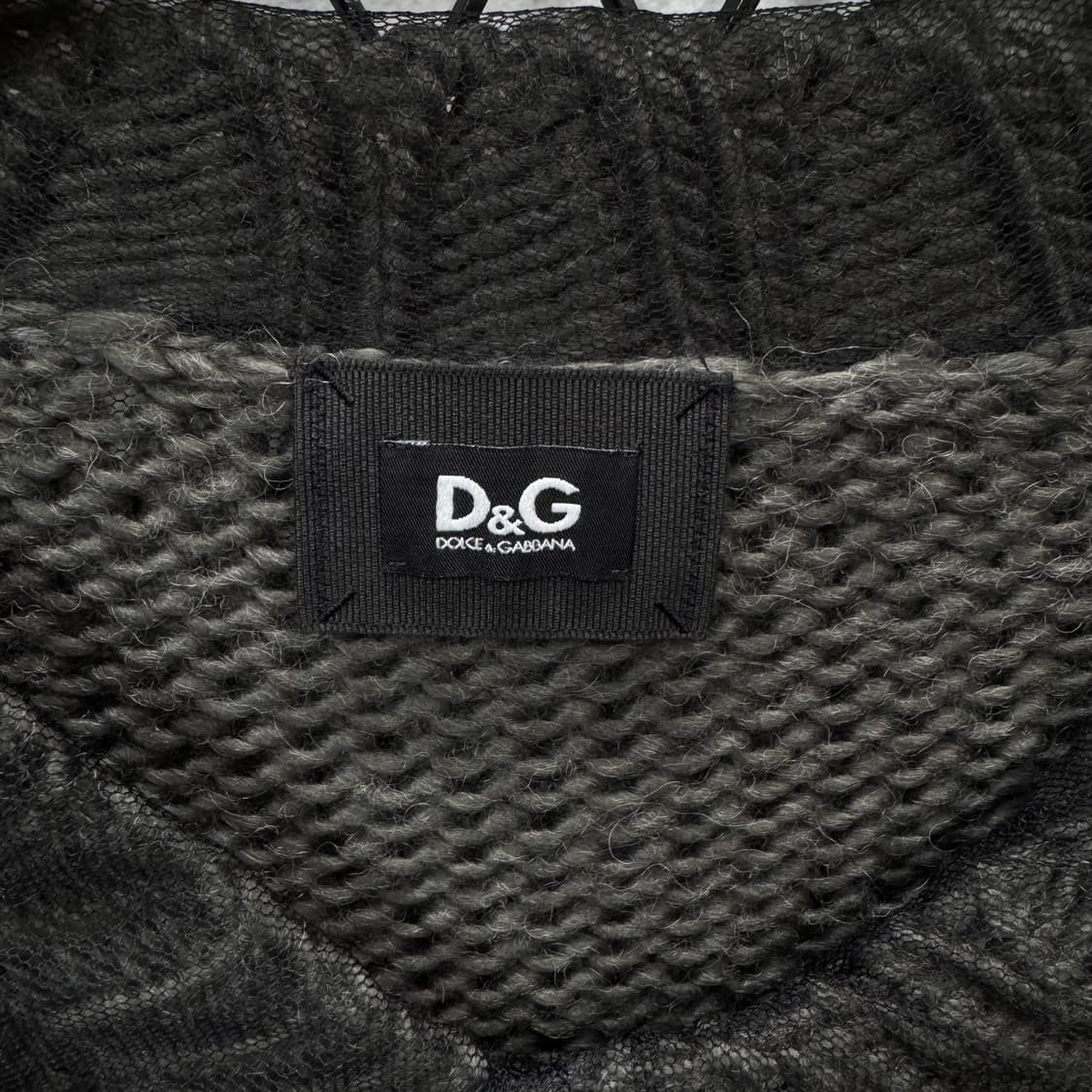 00s 돌체앤가바나 브이넥 니트 시스루 디테일 블랙 상품이미지5