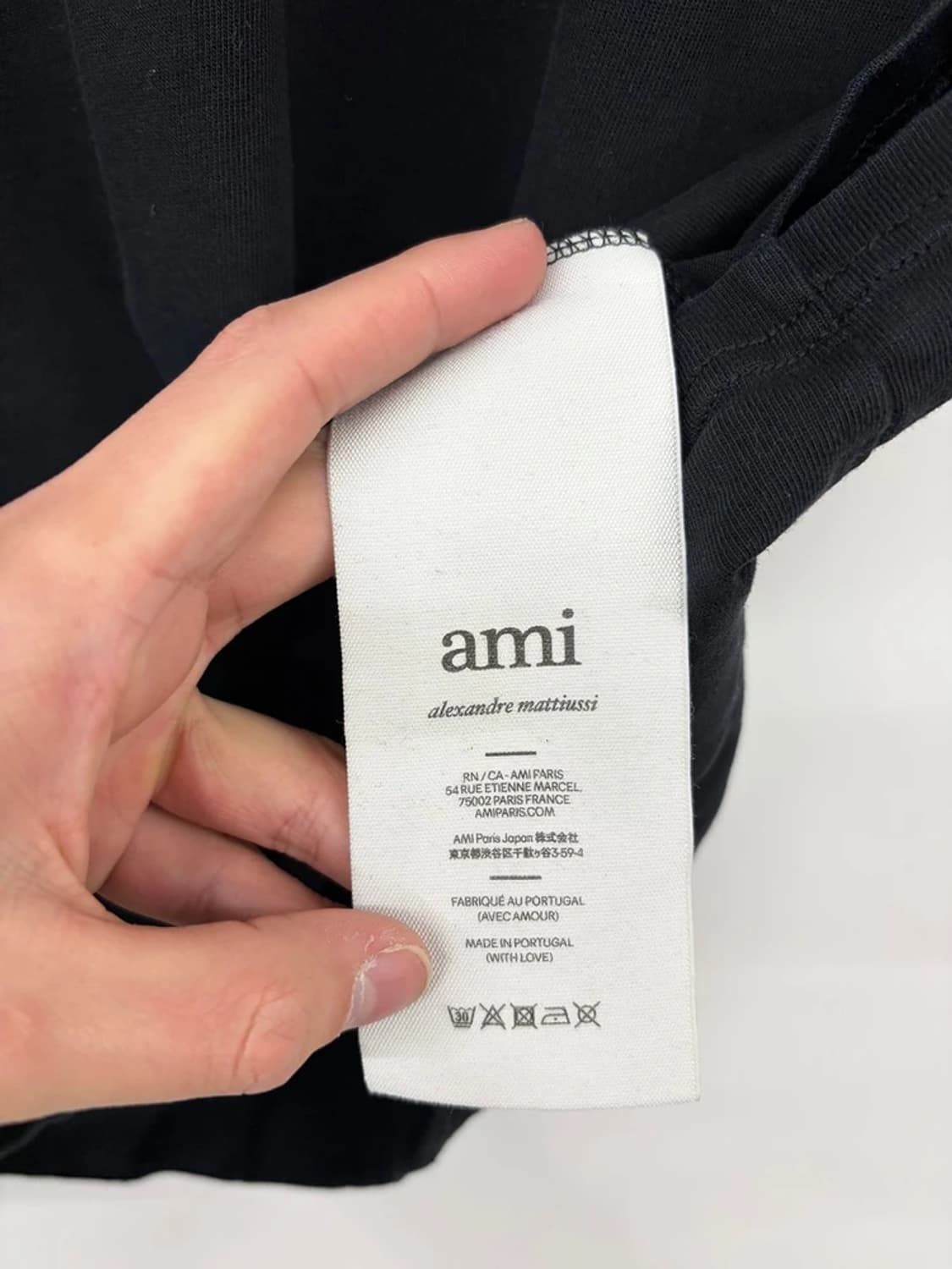 아미 AMI 스몰 하트 로고 코튼 반팔 티셔츠 PN9829 상품이미지6