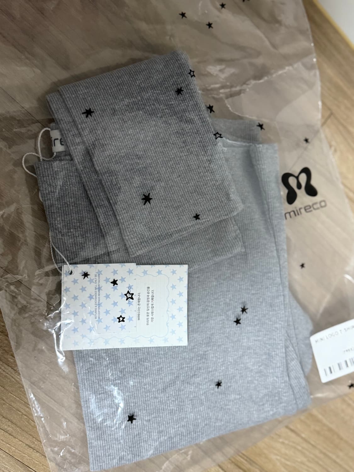 미레코 미니 로고 티셔츠 그레이 상품이미지2