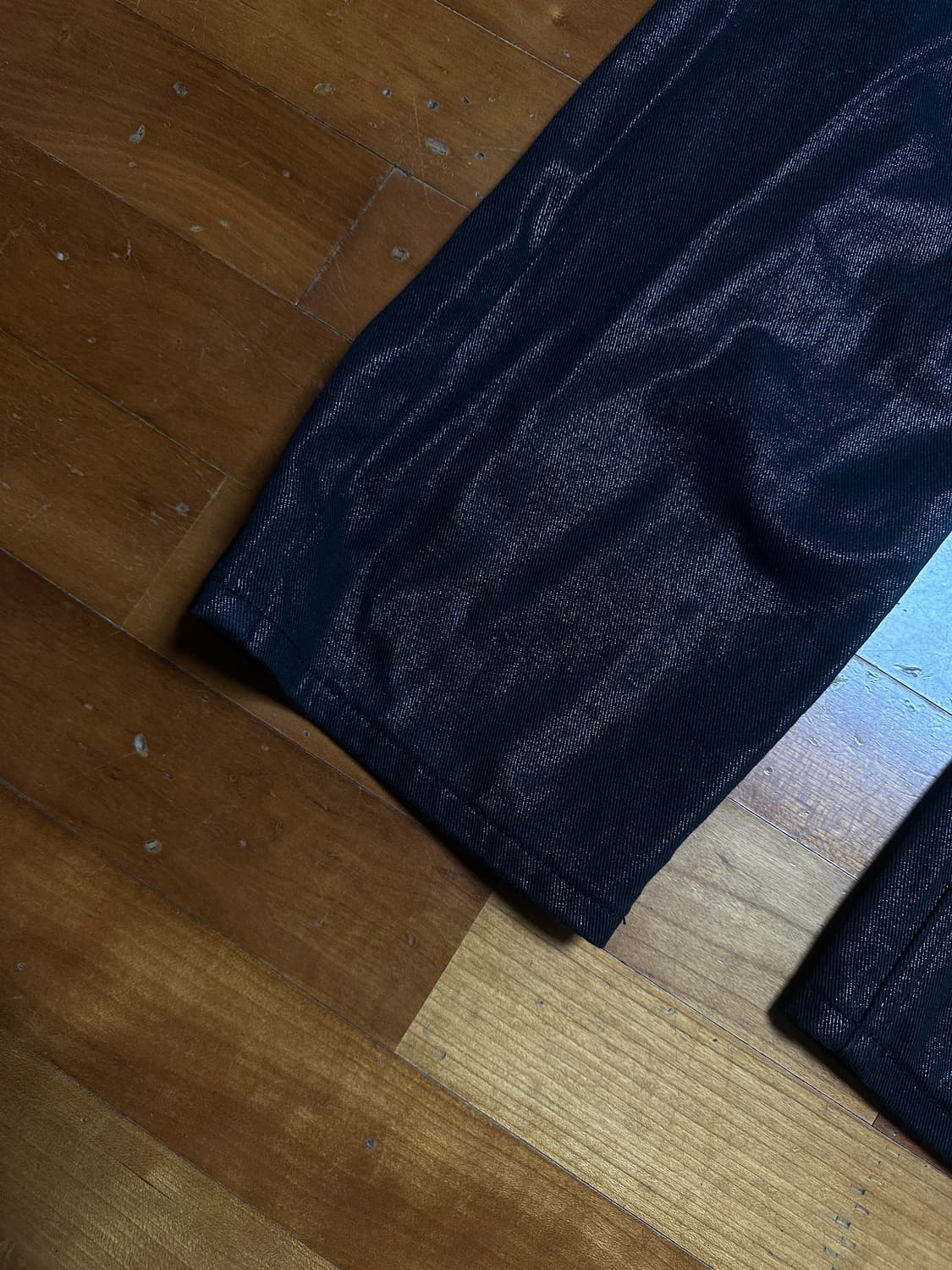 데꼬로소 녹스 레귤러 스트레이트 데님 팬츠 [코팅 블랙] 상품이미지7