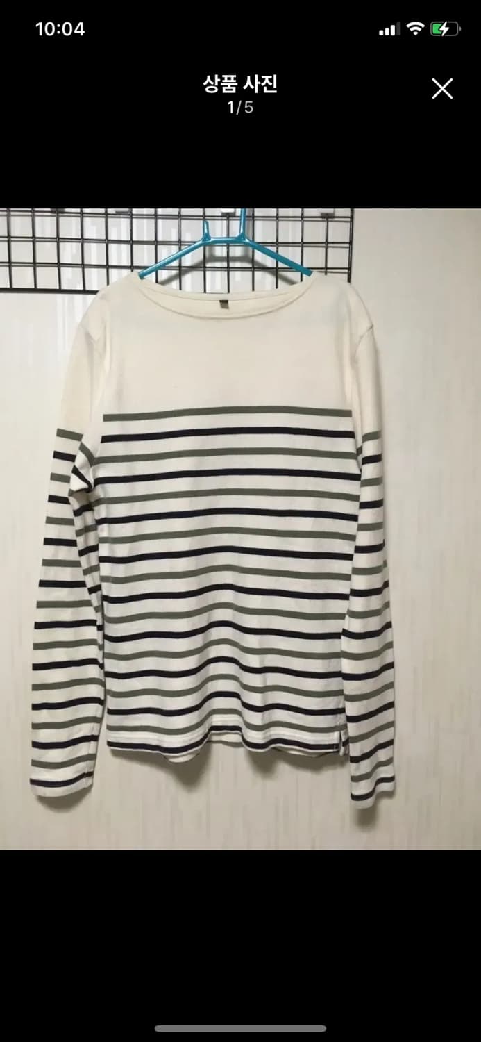 MUJI 무인양품 보트넥 보더티 L 175/100 상품이미지1