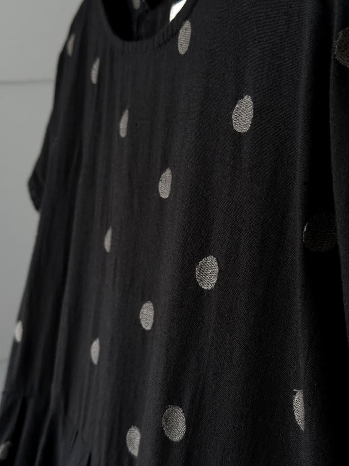 Polka dots stitch cotton linen wide onep 상품이미지4