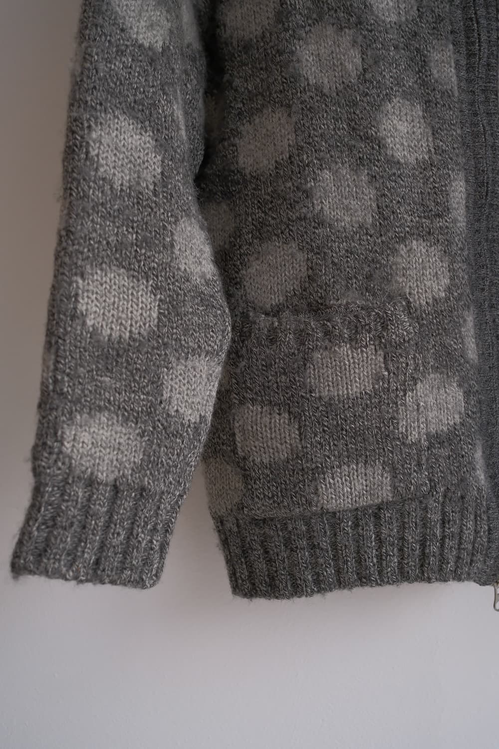 Dot cowichan alpaca 2way knit zip-up 상품이미지7