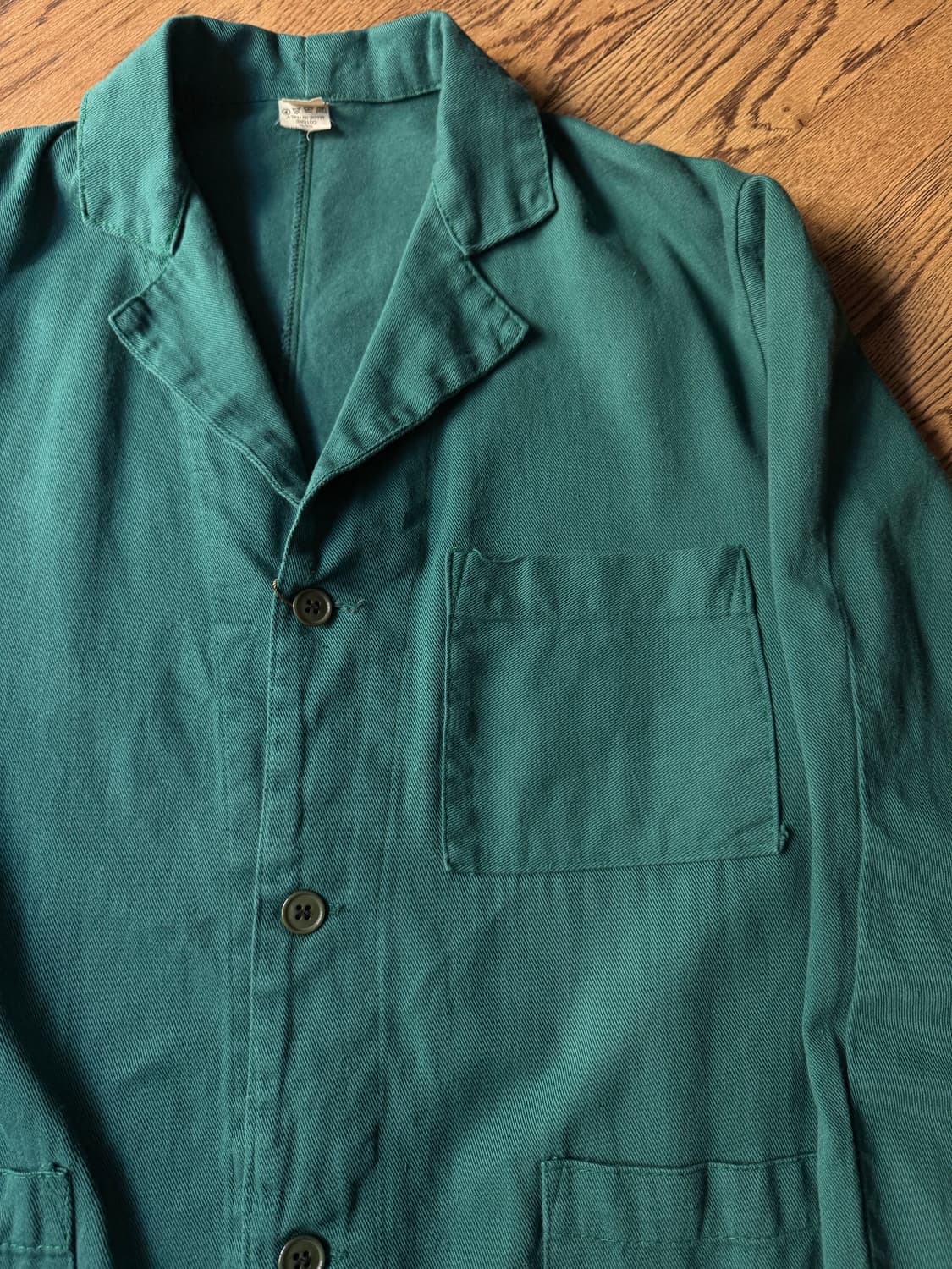 [L]90's 이태리제 그린 프렌치 워크자켓 상품이미지3