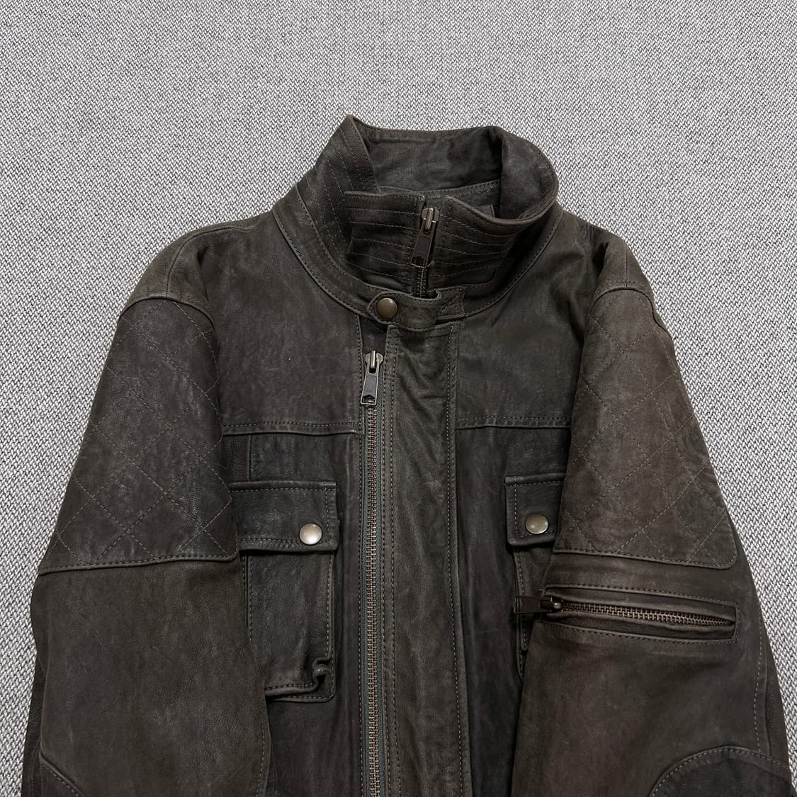 펄프픽션 빈티지 양가죽 바이커자켓(50) 상품이미지5
